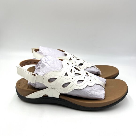8W 8 WIDE WIDTH Rockport Womens Ridge Sling White Summer Sandals Shoes - Picture 1 of 12